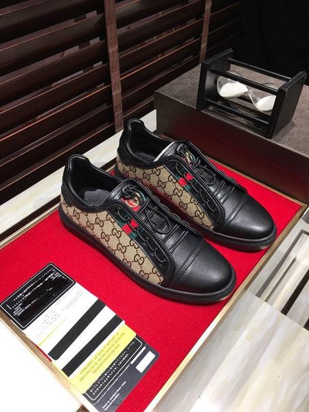 

2020w limited edition fashion men's casual shoes luxury lace-up outdoor flat trainer sneakers leather low-men's tennis sneaker, Black