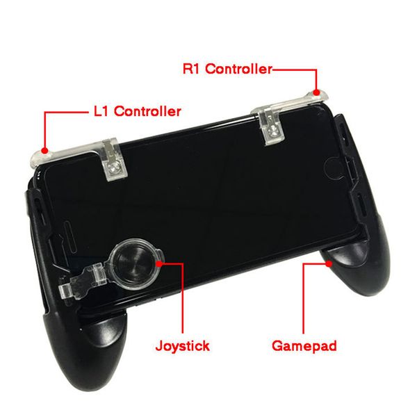 

universal mobile phone game controller phone grip with joystick fire buttons trigger for 5.0~6.0 inch mobile phone pubg android gamepad