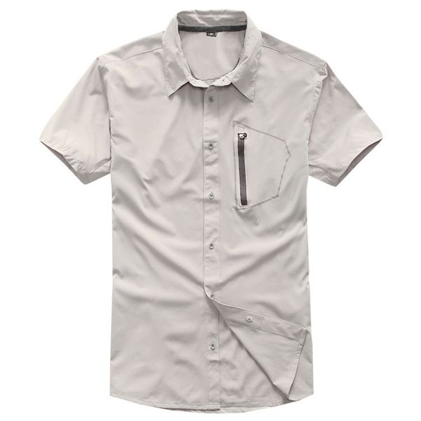 

men's quick dry shirt fishing shirt outdoor camping hiking, Gray;blue