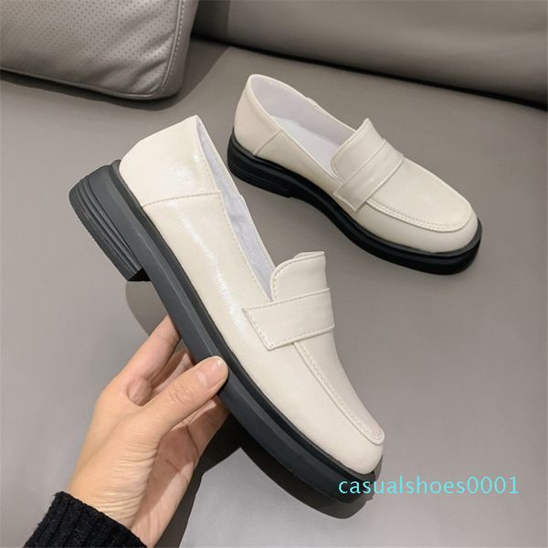 

pxelena large size 34-45 new spring women low heel loafers slip on soft comfort daily leisure pumps lady mules shoes black beige c01