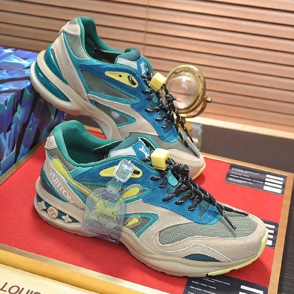 

2020 l18 fashion trend designer mens shoes leather mesh breathable comfortable outdoor shoes lace-up casual hiker shoes mens sneakers, Black