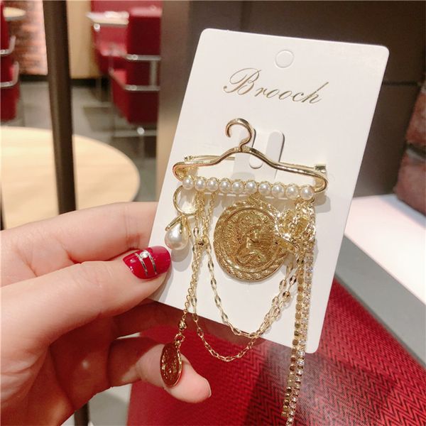 

новая вешалка монета кисточкой брошь fashionpearl горячий костюм шарф шаль штыри отворотом с цепи ювелирные изделия венчания партии броши дл, Gray