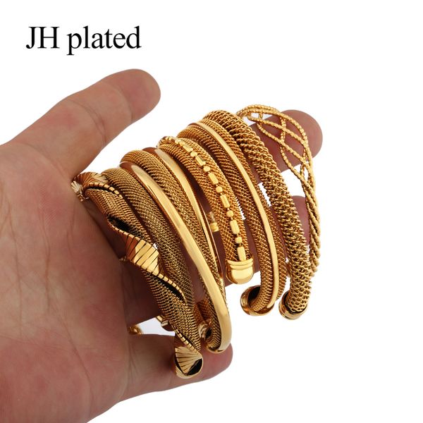

jhplate african ethiopia fashion gold color bangles jewelry women mengifts stretchable adjustable size bracelet giving friends, Black