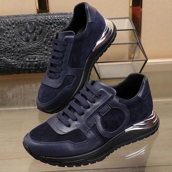 

mens shoes with origin box outdoor walking lightweight sneakers plus size low lace -up men shoes scarpe sportive da uomo, Black