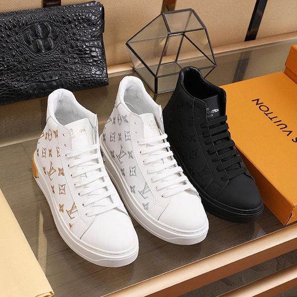 

новое прибытие мужская обувь лучшие качества удобный открытый walking footwears scarpe da uomo роскошные кроссовки плюс размер кружева -до п, Black