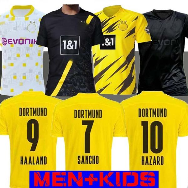 

110th black reus .gotze sancho 17 haaland football shirt hummels diallo brandt paco maillots de foot borussia dortmund soccer jersey