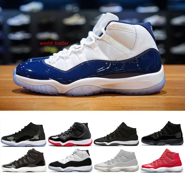 

drop shipping 11 11s concord 45 cap and gown basketball shoes men women prom night gym red bred gamma blue sports shoes sneakers