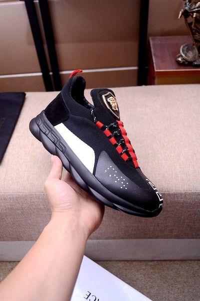 

2020a high-end mesh stitching black and white low-casual tide shoes, fashionable wild lace-up sports running shoes, size: 38-45