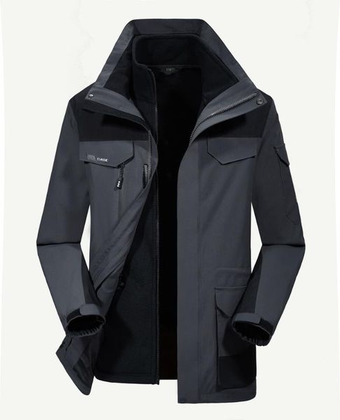 

mens warmth windproof coats double deck winter pizex keep warm waterproof jackets for men, Black;red