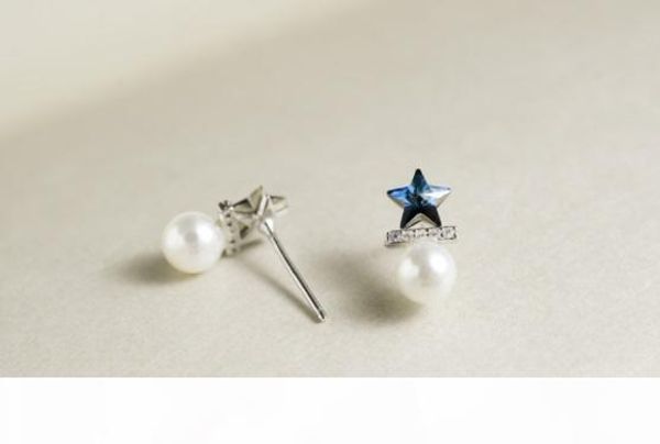

k серебро 925 ювелирные изделия серьги серьги для женщин earing oorbellen star pearl серьги серьги aretes букле d '; oreille femme, Golden;silver