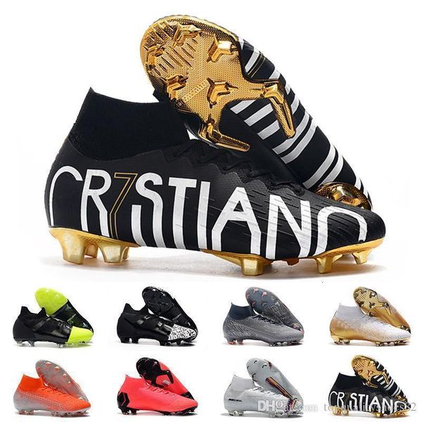 

mercurial superfly vi 360 elite fg kj 6 xii 12 cr7 ronaldo mens women high soccer shoes football boots cleats size 39-45