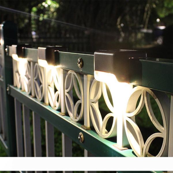 

solar deck lights solar step lights outdoor waterproof led solar fence lamp for patio stairs garden pathway step yard
