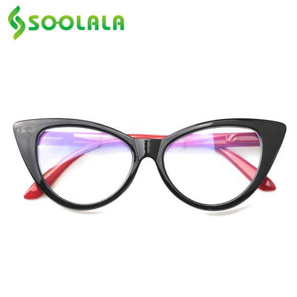 

sunglasses soolala cat eye blue light blocking glasses frame women optical computer eyewear prescription myopia minus anti glare, White;black