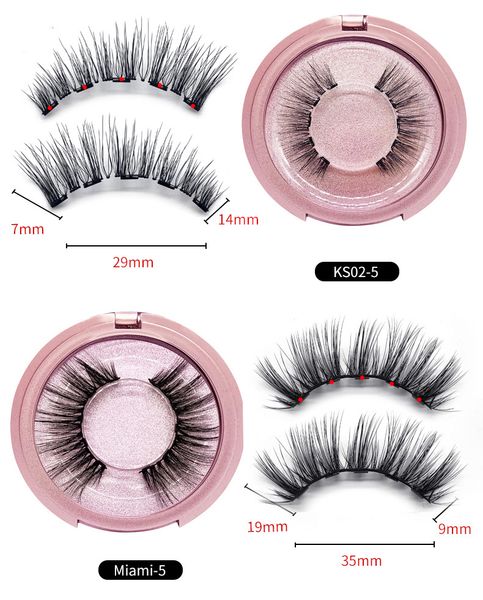 

no glue five piece make-up kit magnetic 5d false eyelashes reusable rose gold lifelike and natural long lasting wholesale lot
