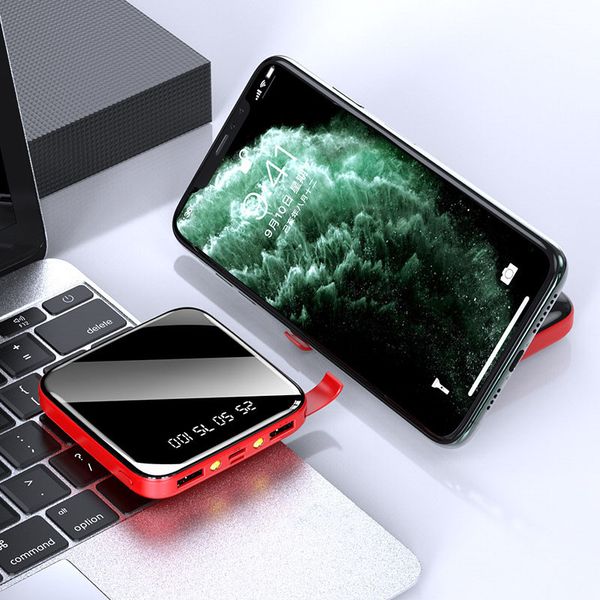 

new mini high-capacity bracket usb charging treasure portable digital display fast charging universal mobile power supply for phone