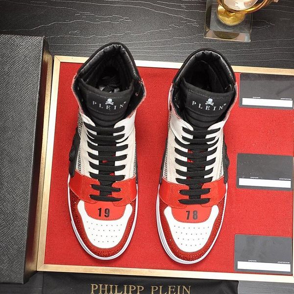 

phantom kick $hi -crystal sneakers mens shoes lightweight fashion shoes luxury lace -up sports casual men boots chaussures pour hommes, Black