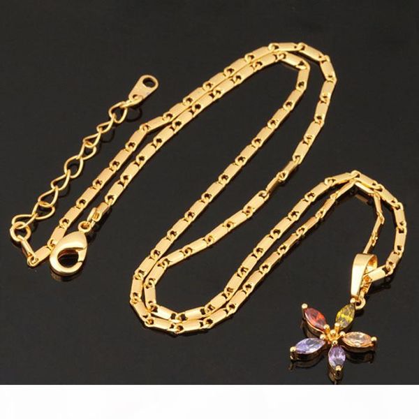 

zircon necklace set 18k real gold plated cubic zirconia necklace earrings fashion jewelry sets for women ys412, Black