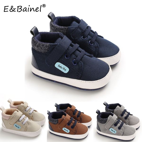 Ebainel Baby Boy Shoes Classic Canvas спортивные кроссовки мягкие подошвы противоскользящие новорожденные детские туфли для мальчика предатель первые ходунки