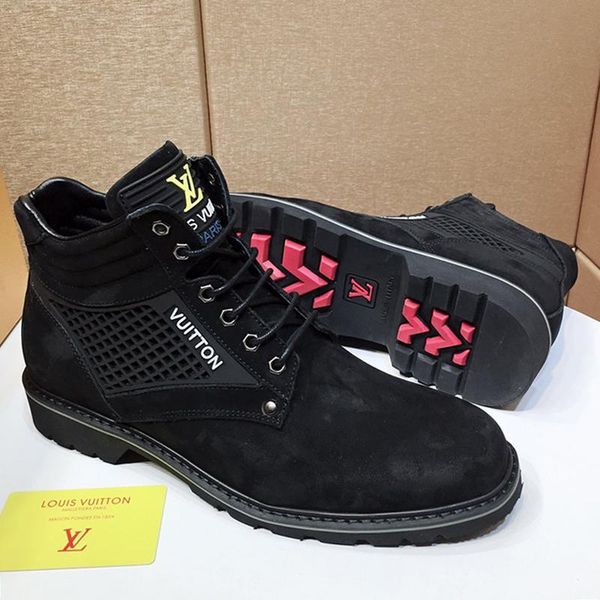 

oberkampf ankle boot mens shoes scarpe da uomo fashion autumn and winter footwears luxury comfortable lace -up vintage men boots, Black