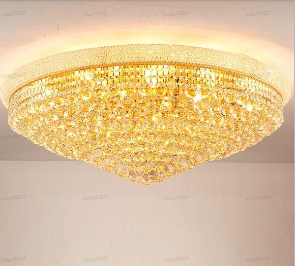 Modern Light Luxo K9 Cristal Chandeliers Lâmpada Atmosférica Doméstica Lâmpadas de Teto Luxo Europeu Living Sala de jantar Hotel Villa Quarto Luzes