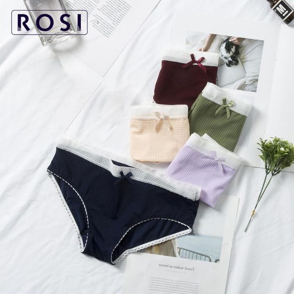 

women's panties seamless underwear women intimates tanga mid-waist cotton crotch underpants girls briefs lingerie rosi, Black;pink