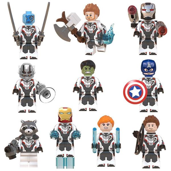 

10 pcs lot avengers mini action figure super hero superhero iron man thor hulk hawkeye black widow building block bricks toy for children
