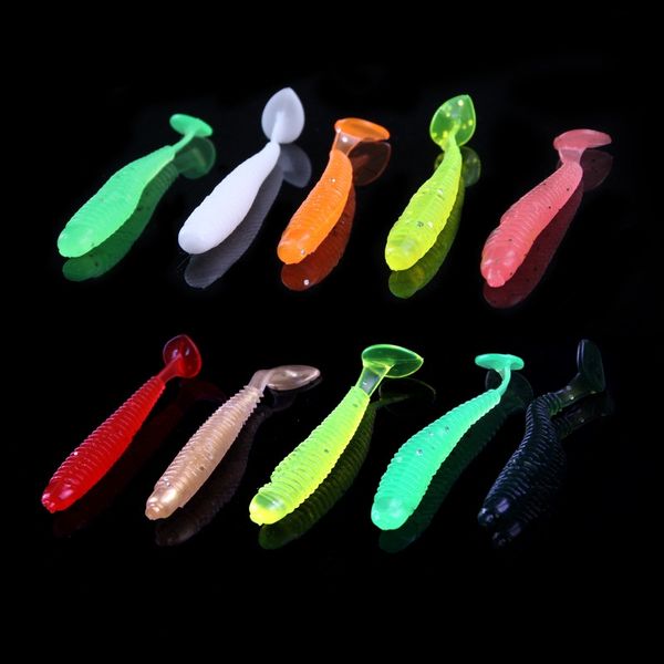 

fiuwe горячих продаж 10-цветной плавающий червь 7.5cm2gt хвост мягкой рыба дерзкий горячие saleetckill л я. приманка 10-цвета плавающого мяг