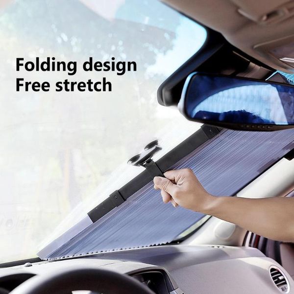 

summer car retractable front windshield heat insulation sunshade cover curtain 2020 sale