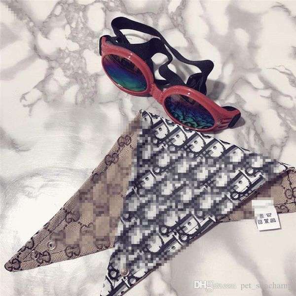 

стильный двойной стороне pet слюна полотенца мода письмо printed pet banadanas открытый street style бишон тедди шарф