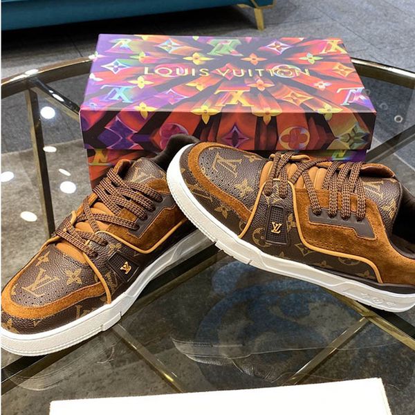 

60 designer high-quality men's casual sports shoes and luxury outdoor casual shoes, the original box size is 38-45, Black