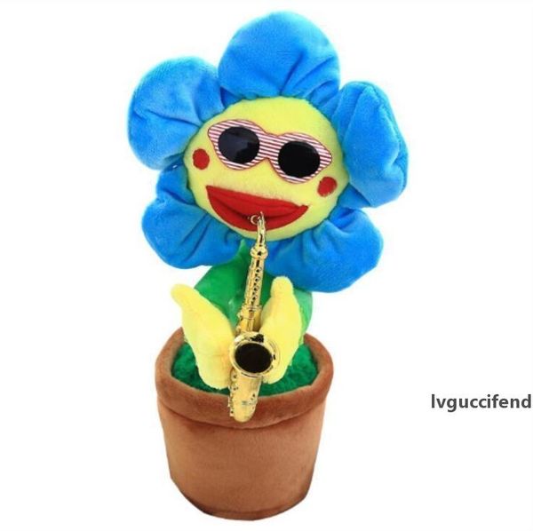 

electric sunflowers toy bluetooth connection musical enchanting simulation flower dancing singing plush toys party noise maker lxl1171