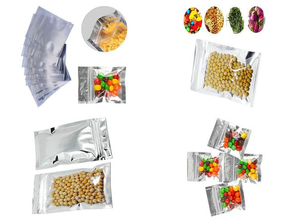 

7x13cm clear zip lock storage bags translucent ziplock aluminum foil bags self seal food grade mylar plastic zipper bag 275x51 sweet07 wrtym