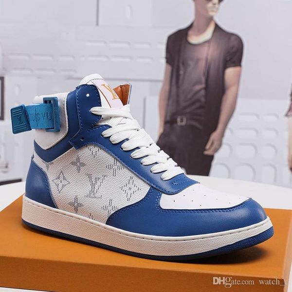 

2021 luxury mens shoes fashion ankle boots lace -up rivoli sneaker boot chaussures pour hommes with original box mens shoes sale