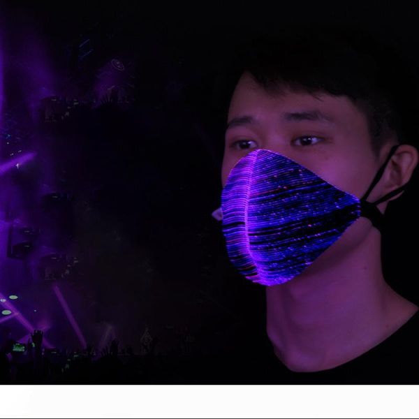 

brelong led flashing mask 7 colors luminous light for men women rave mask music party christmas halloween light up mask