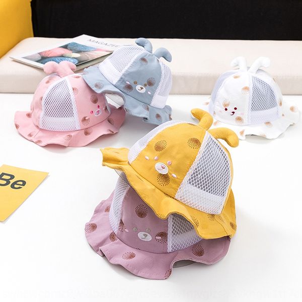 

l2tui female baby autumn thin juvenile fisherman female bucket bucket hat sunshade fisherman hat baby princess cute super cute girl sunshade, Yellow