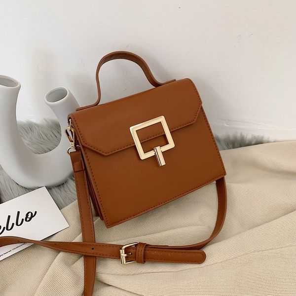 

2020 new women's fashion shoulder lock fashion women's solid color shoulder hand bag korean casual crossbody bag