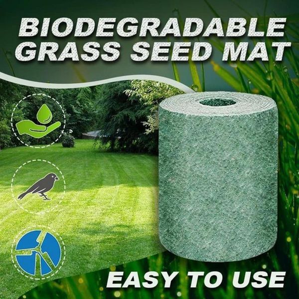 

20*300cm grass seed mat fertilizer garden picnic gardening lawn planting mat dropshipping, Black;white