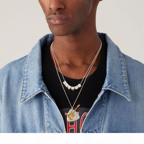 

ambush guitar slice pendant 925 sterling silver fashion personality necklace for men and women
