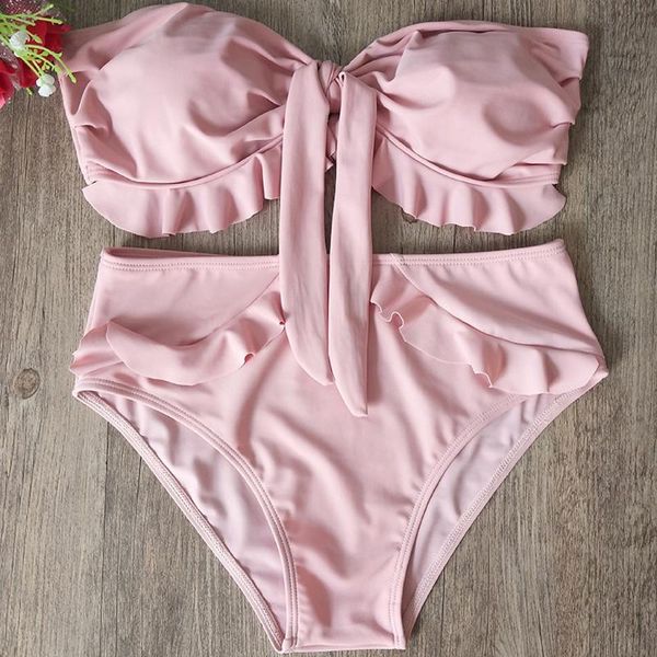 

new solid bikini set women swimming suit fashion swimsuit two-piece swimwear bathing suit female biquini plus size xl sets, White;black