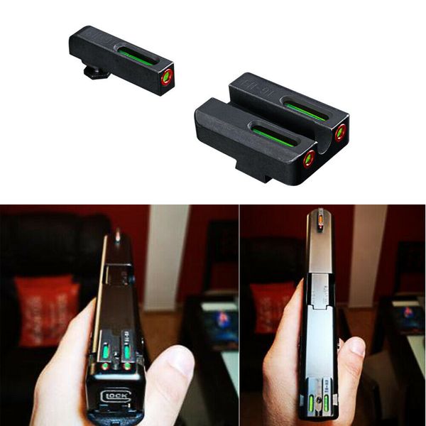 

hq tactical pistol mechanical optical g/r fiber sight for handgun glo ck g17 g19 g22 series model free