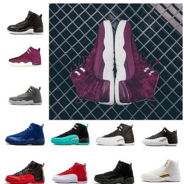 

2020 new 12s winterized wntr game royal fiba men basketball shoes nakeskin 12 flu game university gold trainer sneakers