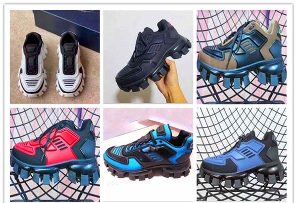 

2020 men low casual shoes lates p cloudbust thunder lace up shoes 19fw capsule series color matching platform sneakers, Black