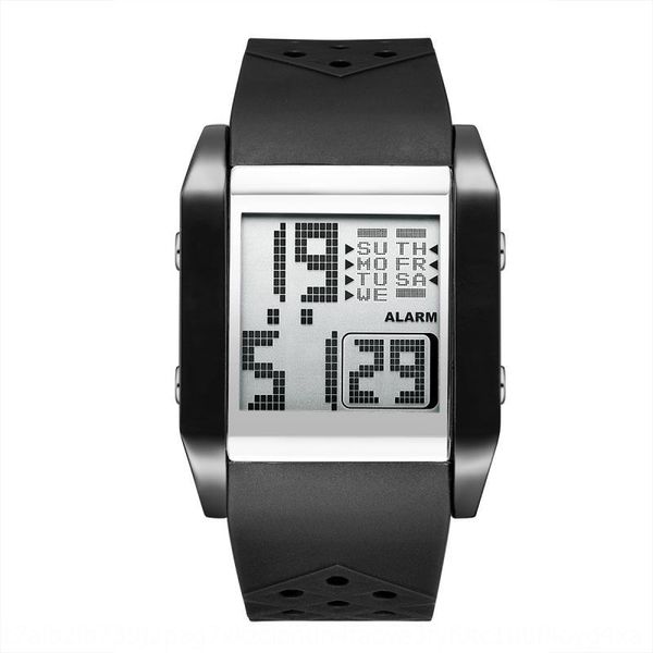 

led electronic electronic watch fashion sports multi-functional camouflage couple waterproof men's square new watch, Blue