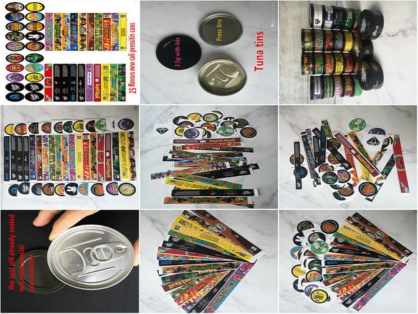 

25 flavors tin cans sticker suitable for 35 gram tin can 73324mm tuna tin dry herb flower container with flavor stickers buy mylovethome nbz