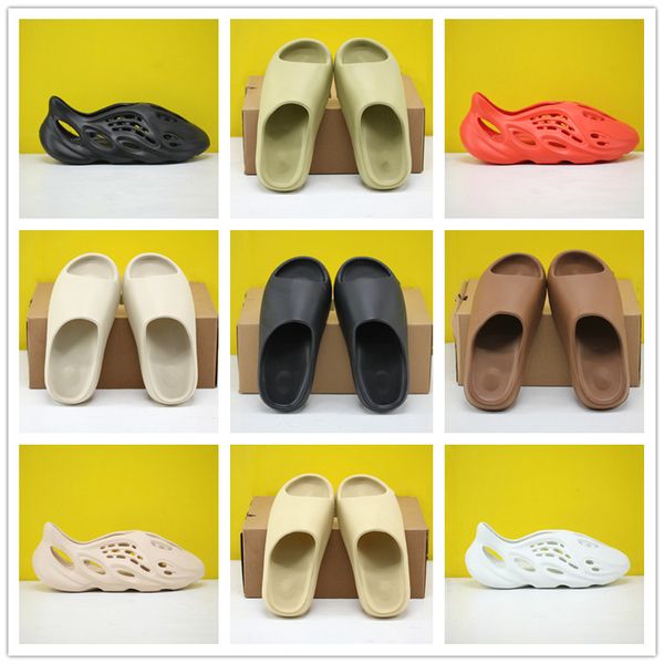 

foam runner sandal slipper triple black white bone resin desert sand kanye west men women fashion slides sandals shoes us 5-11