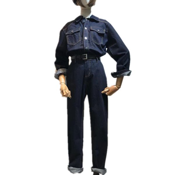 

women's jeans rompers womens jumpsuit loose denim overalls for women, Blue