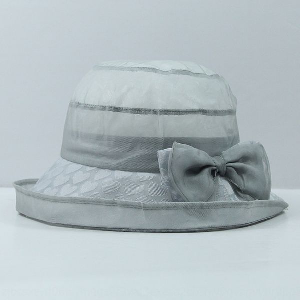 

hat female mulberry silk big edge curling outdoor sunshade bowknot fashion butterfly butterfly casual all-match, Blue;gray