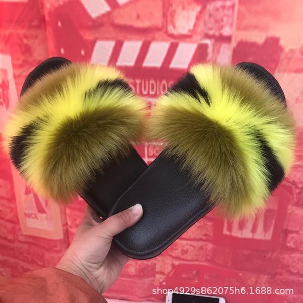 

женщины пушистого ползунки дама открытого большого fur слайды женского главный волос сандалия бич fur тапочки женщина пушистая обувь женщина, Black