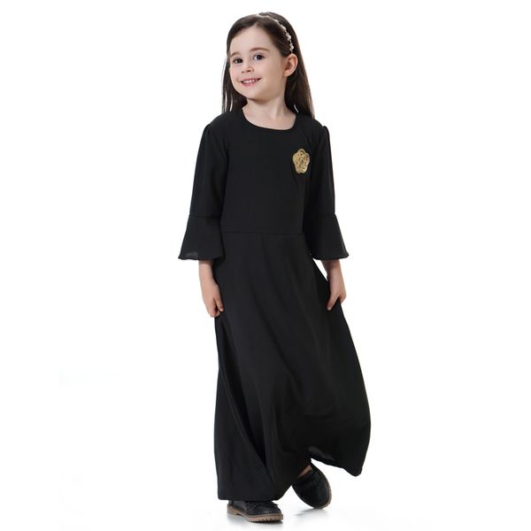 

arabic vestidos 2019 children kaftan turkey abaya dubai muslim hijab dress robe girl moslima elbise turkish islamic clothing
