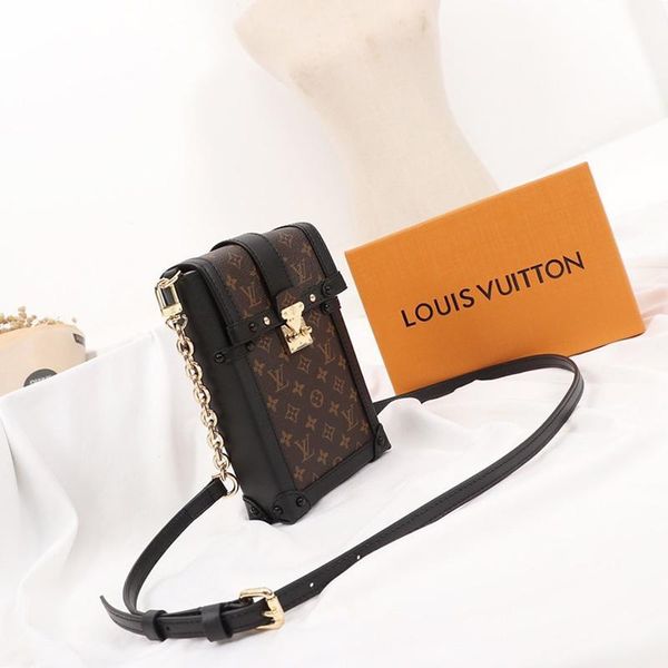 

vintage women bag luxury designer mini crossbody bag womens leather messenger bags ladies trunk vertical chain shoulder bags purses